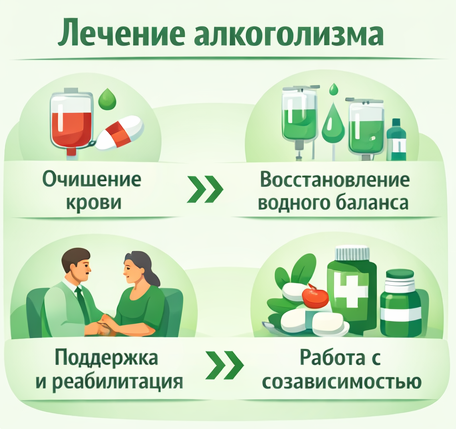 лечение алкоголизма в Вуктыле этапы